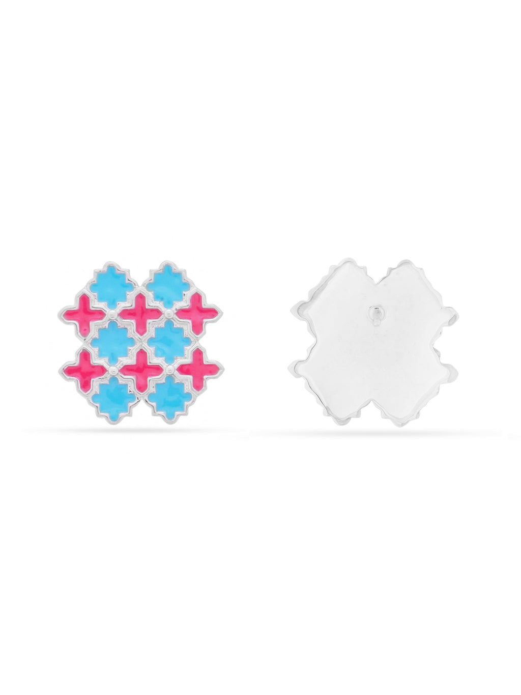 Turquoise Trellis Stud Earrings