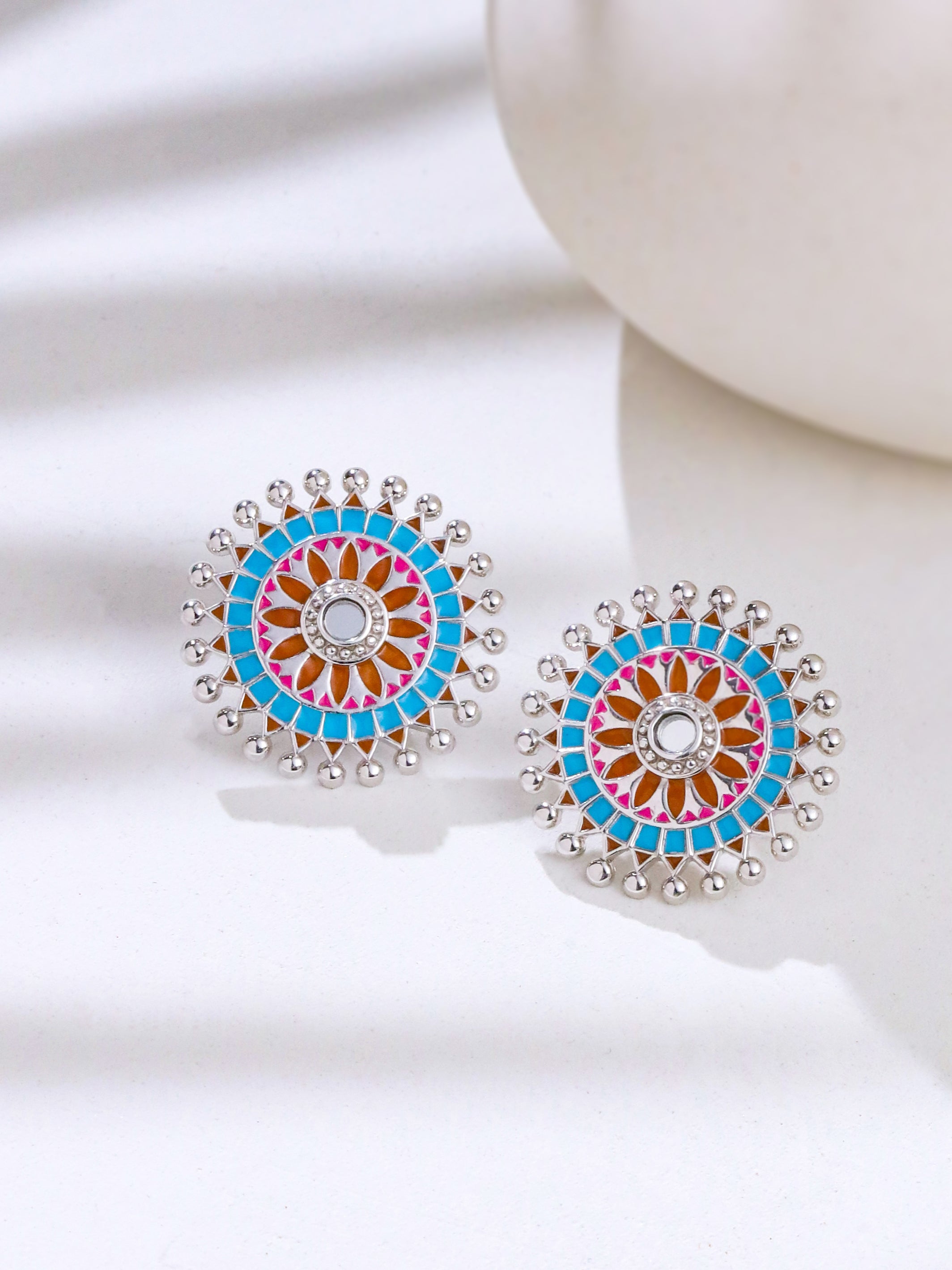 Vibrant Harmony Stud Earrings