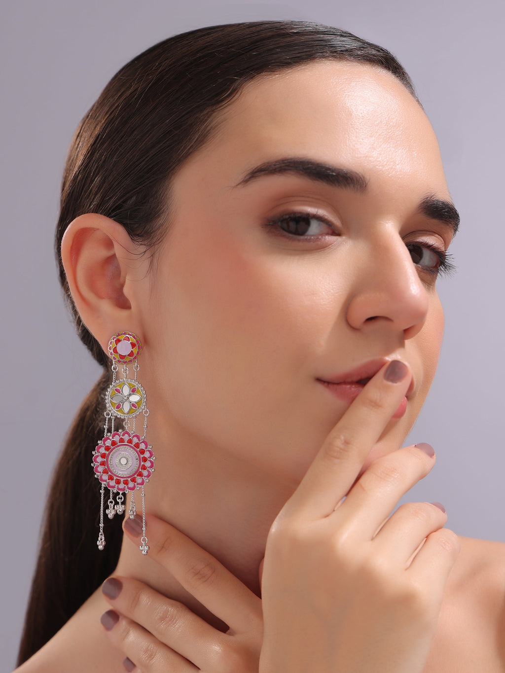 Sunlit Symphony Tiered Dangler Earrings
