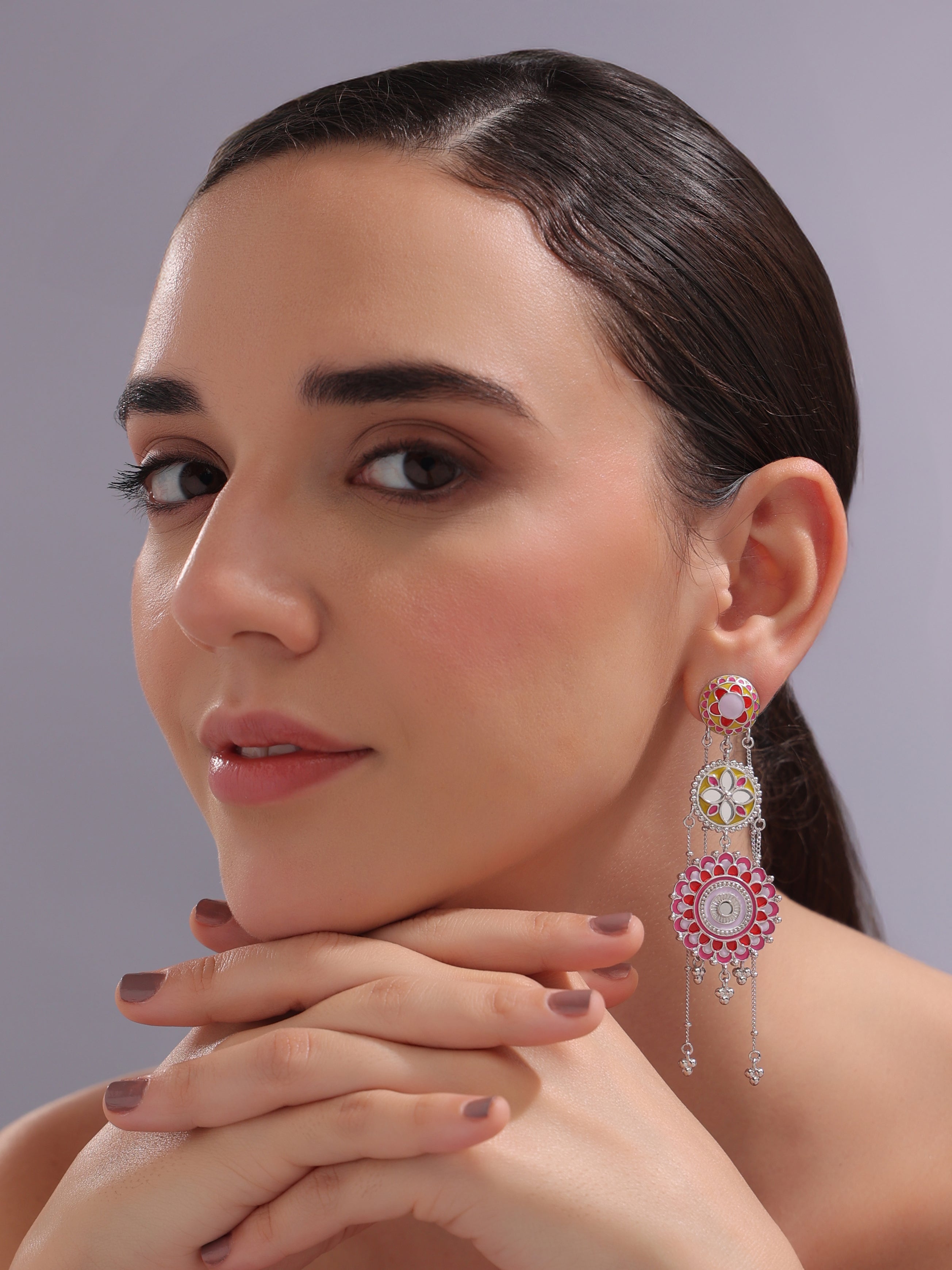 Sunlit Symphony Tiered Dangler Earrings
