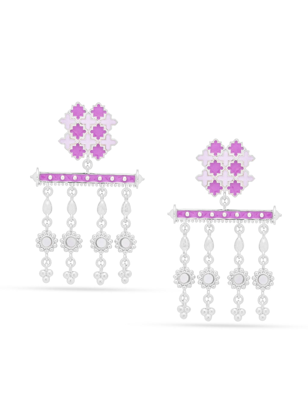 Majestic Mauve Trellis Dangler Earrings