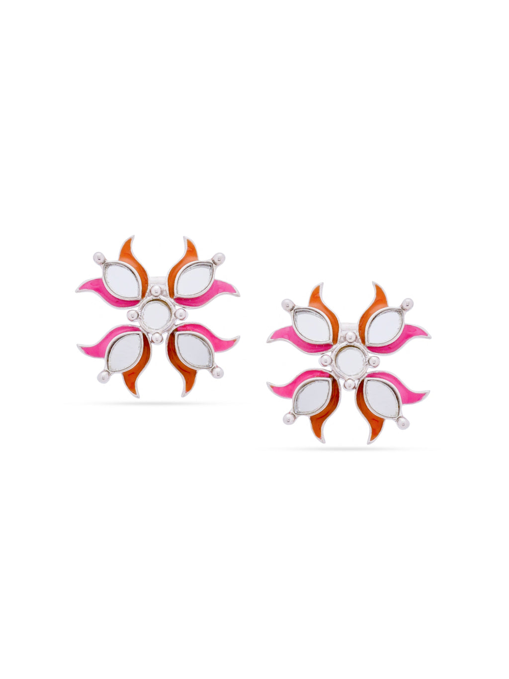 Lotus Reflection Stud Earrings