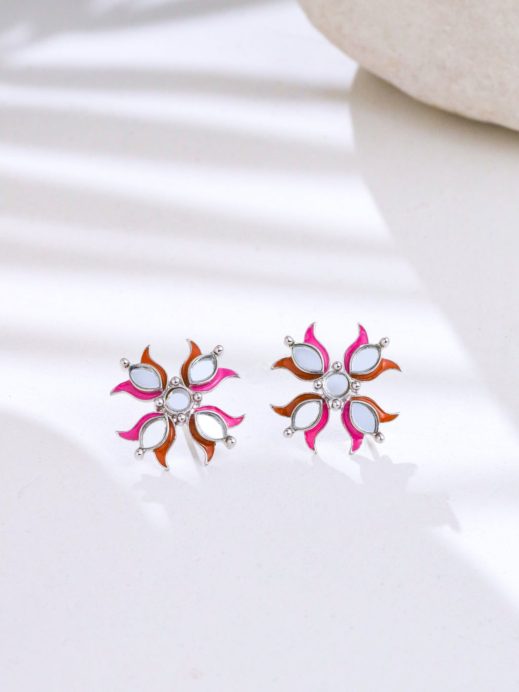Lotus Reflection Stud Earrings