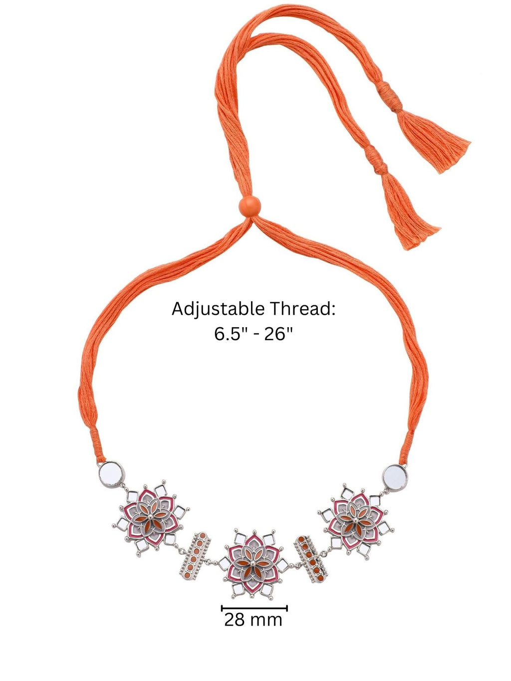 Crimson Cascade Multi-Strand Threaded Necklace