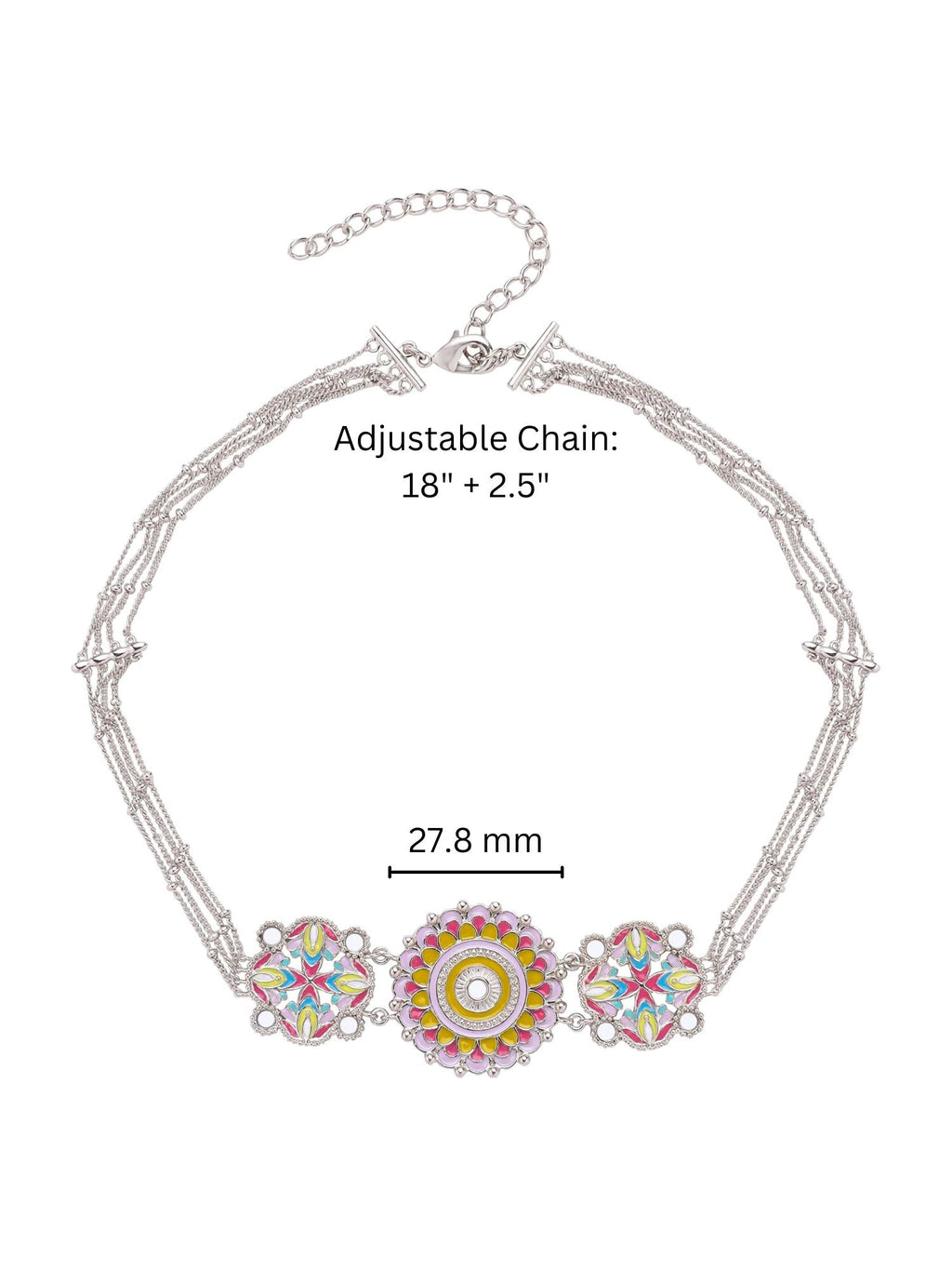 Colorful Cascade Multi-Strand Necklace
