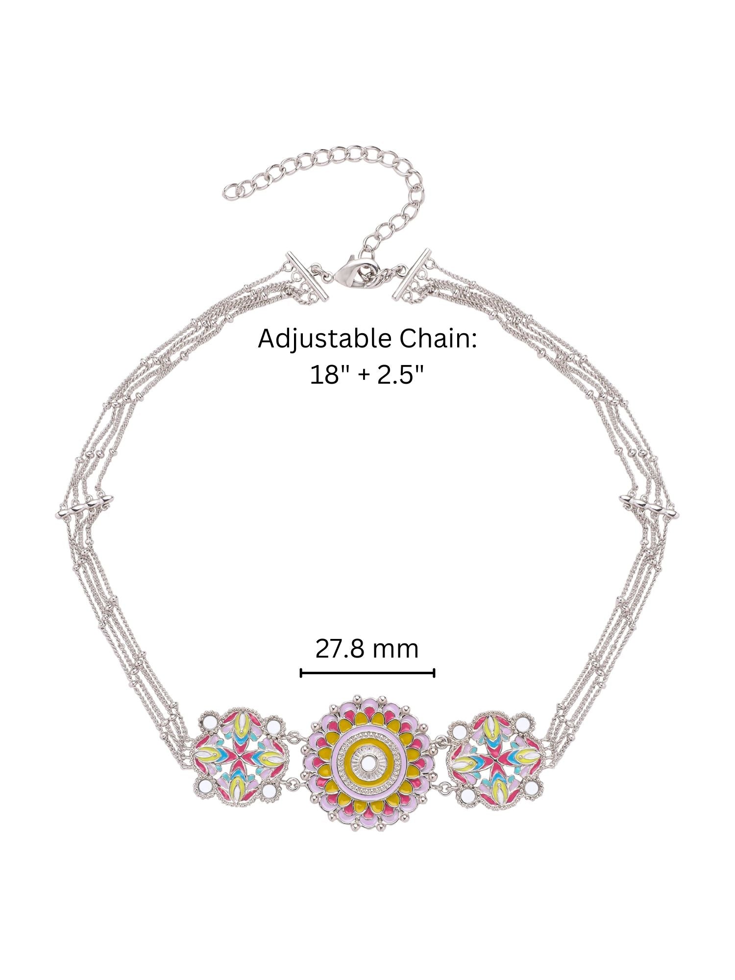 Colorful Cascade Multi-Strand Necklace