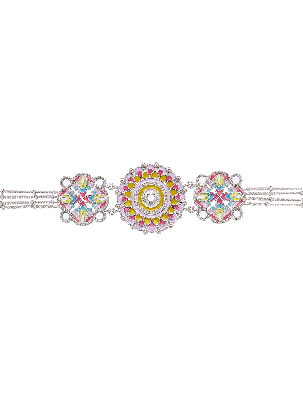 Colorful Cascade Multi-Strand Necklace