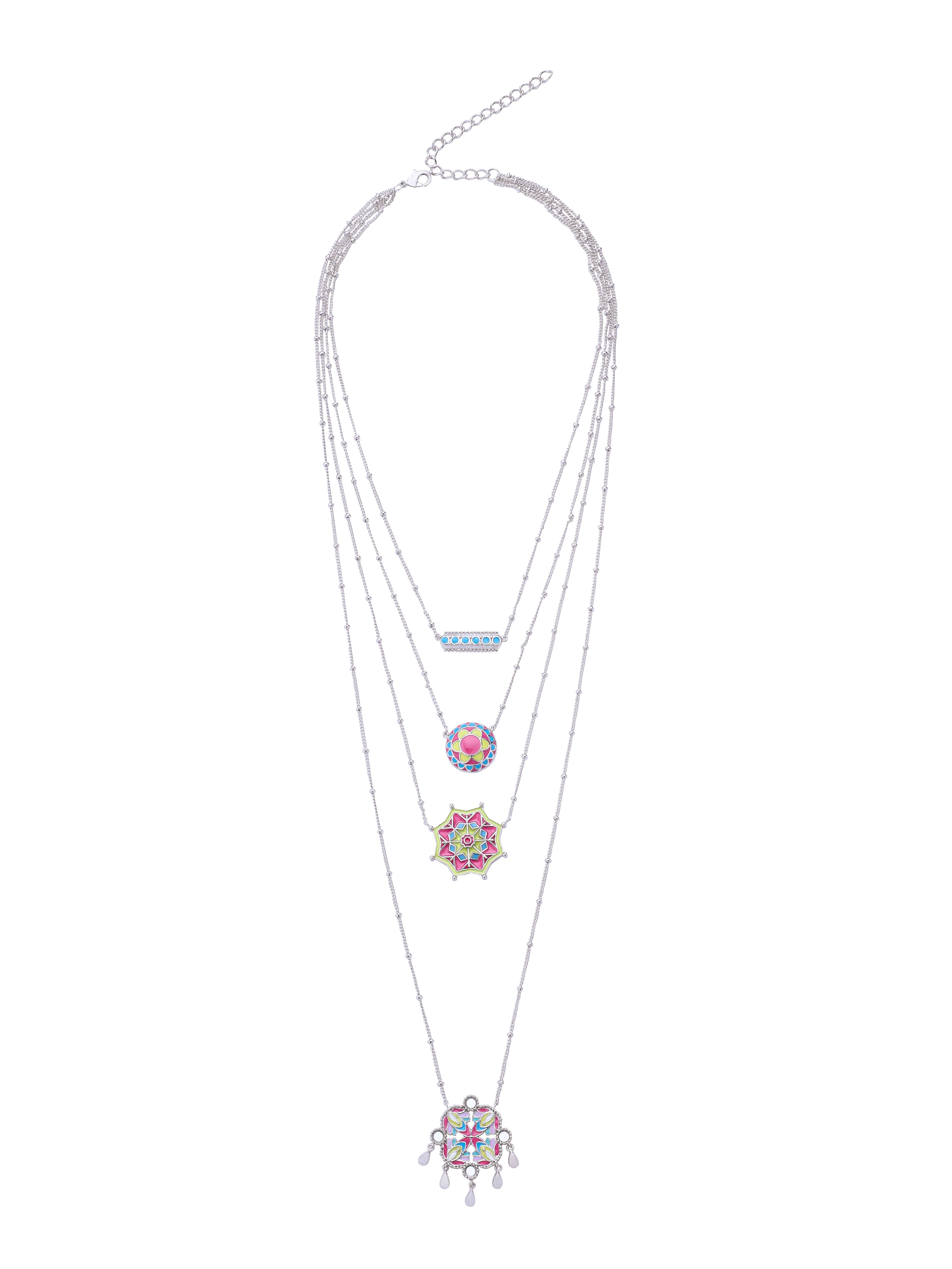 Enchanted Desert Garden Layered Pendant Necklace