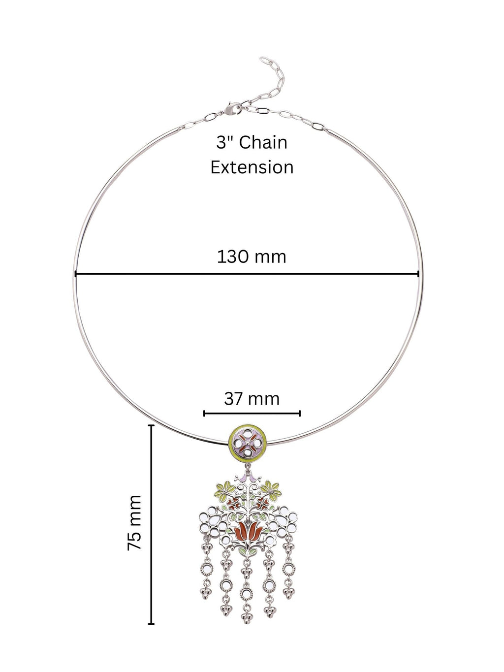 Floral Flock Hasli Necklace