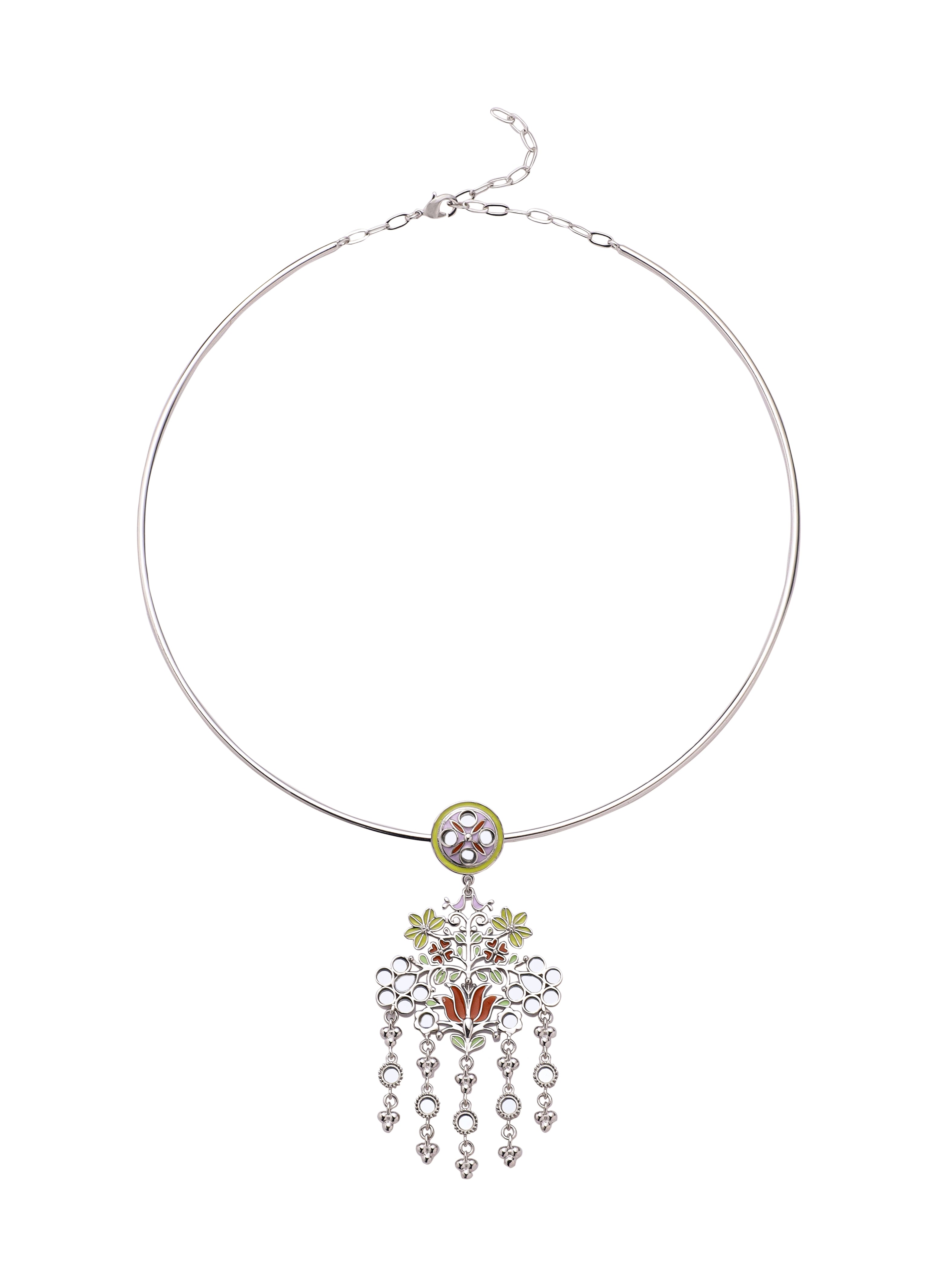Floral Flock Hasli Necklace