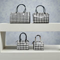 CHECKERED TOOLED LEATHER SPEEDY BAGS LARGE