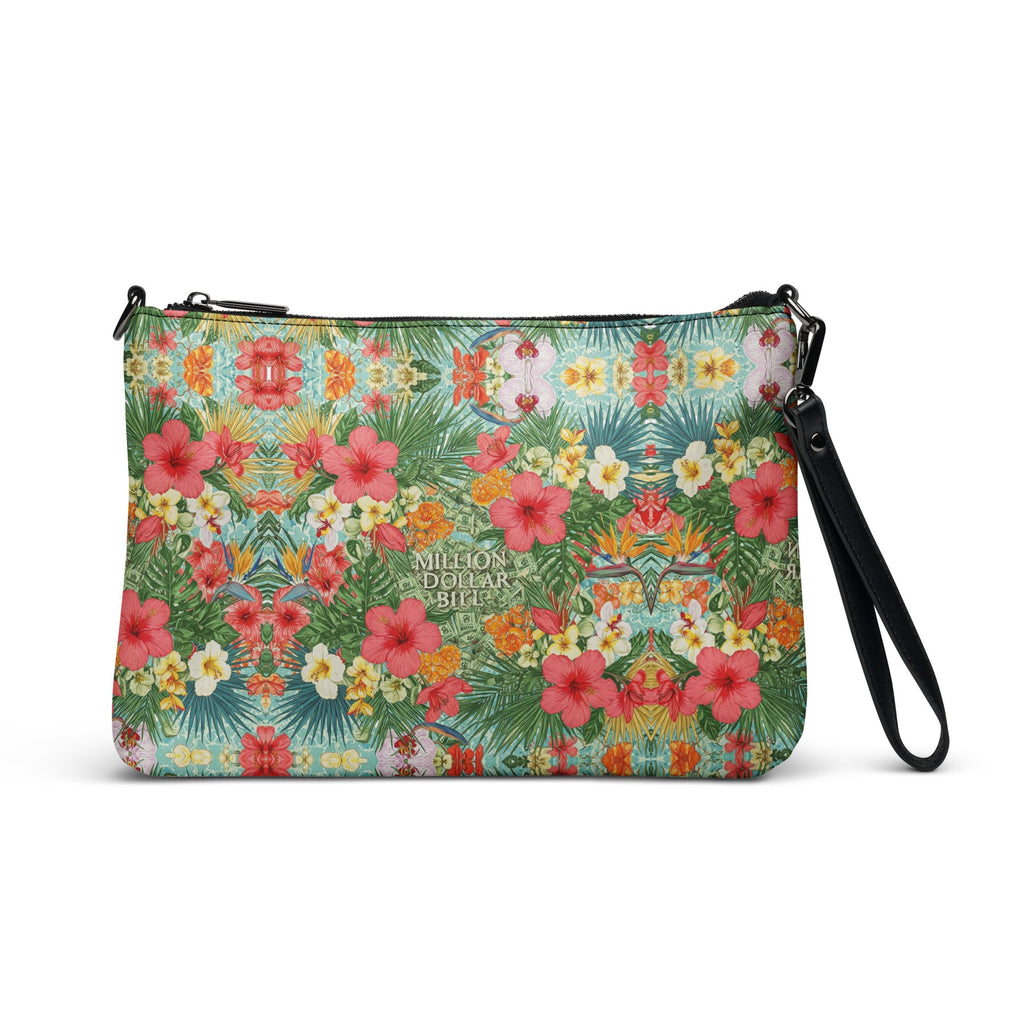 MDB Co Floral Bills All-Over Print Crossbody Bag Unisex With Removable Straps