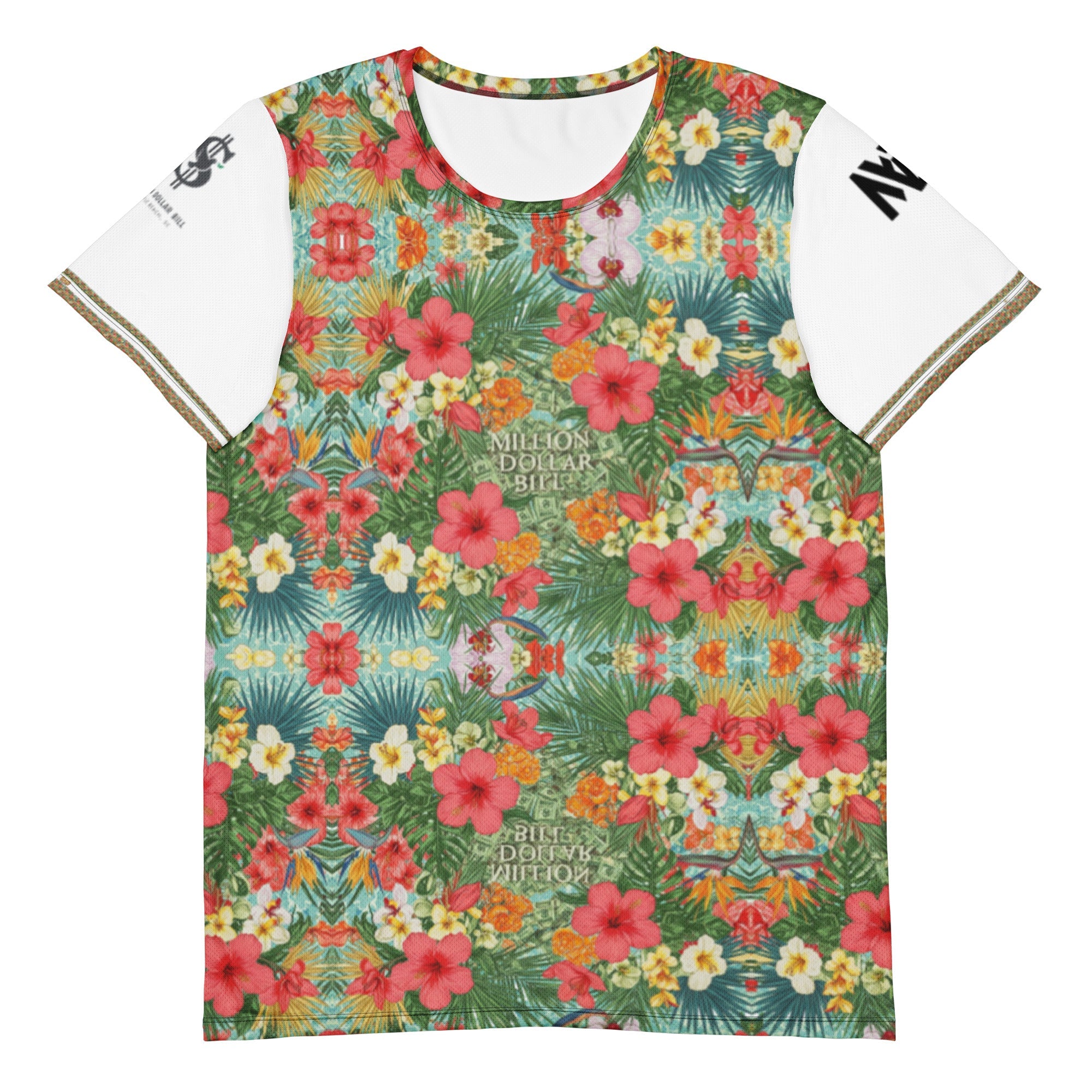 MDB Co. "FLORAL FORTUNE" Men's athletic t-shirt