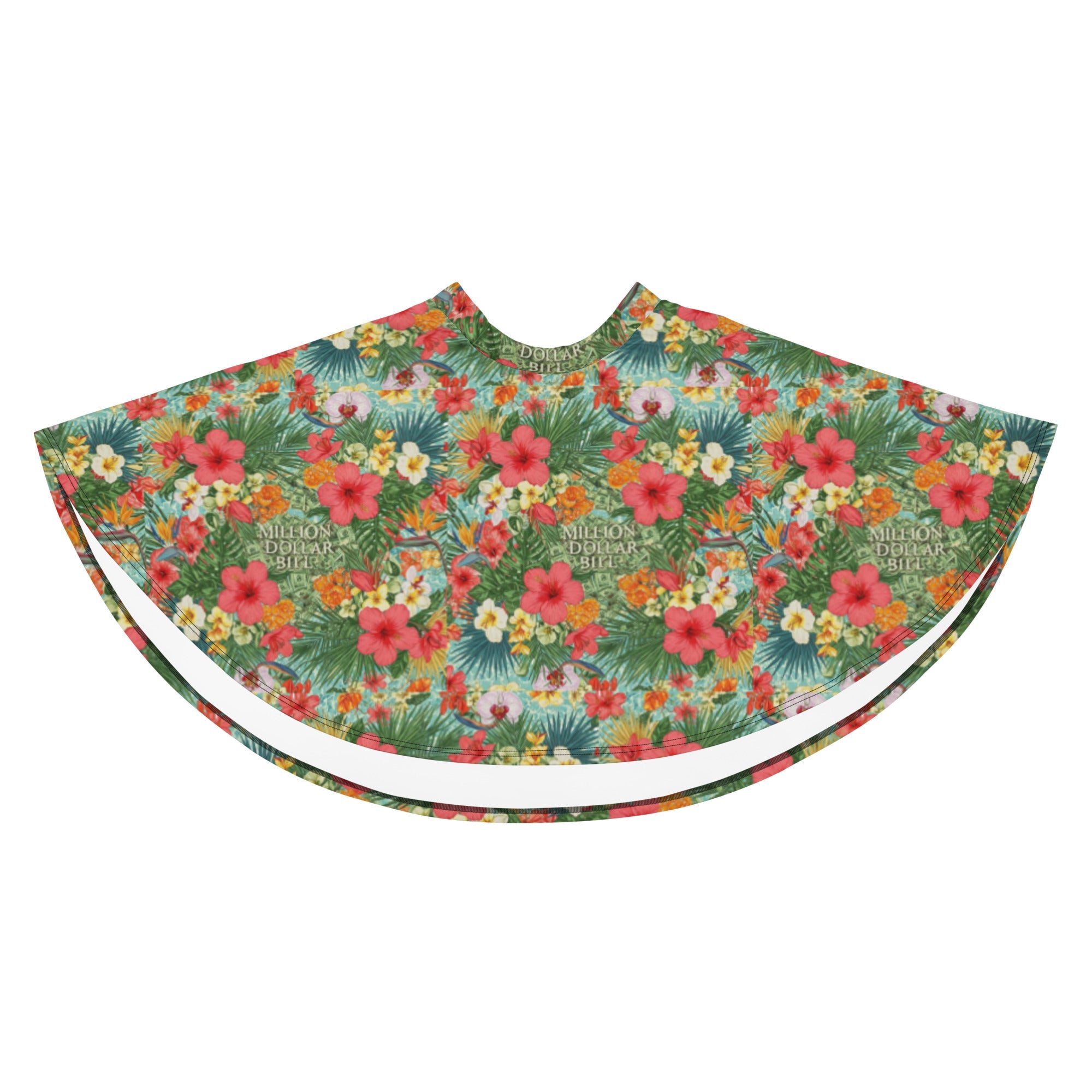 MDB Co. "FLORAL FORTUNE" Skater Skirt