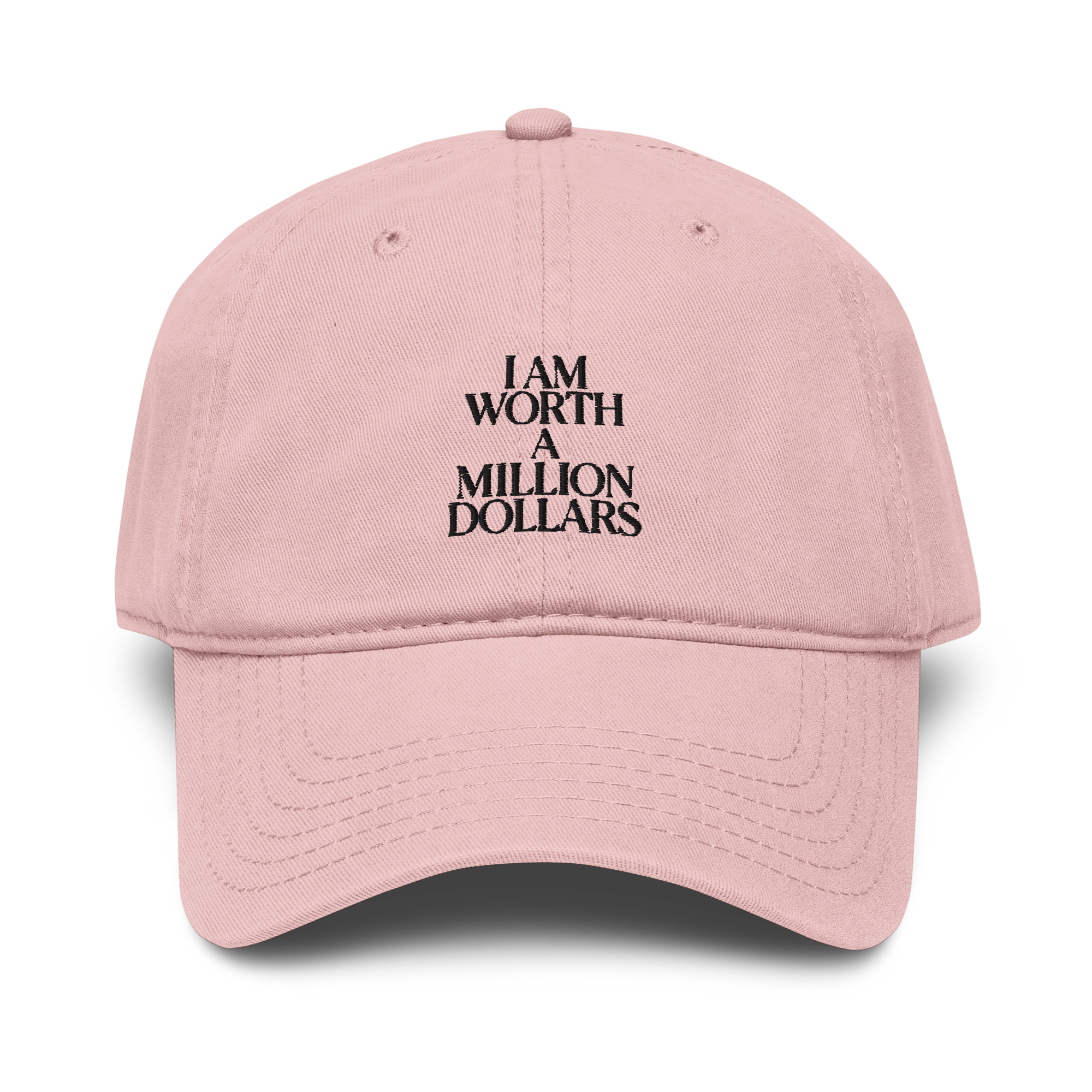 "I AM" WORTH Garment washed baseball cap