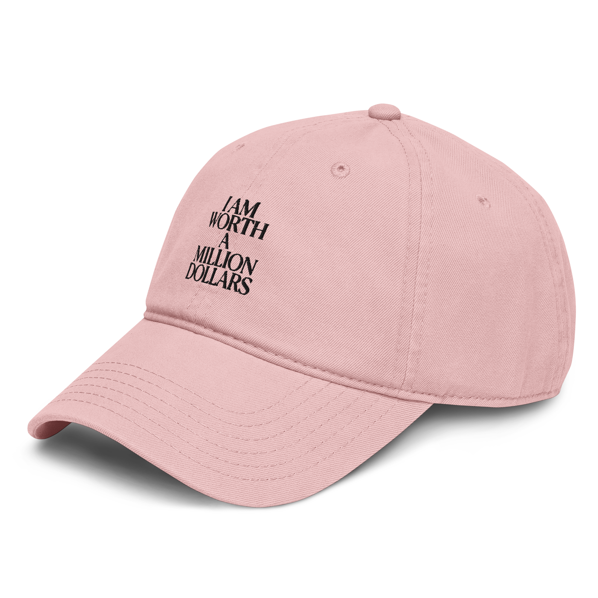 "I AM" WORTH Garment washed baseball cap