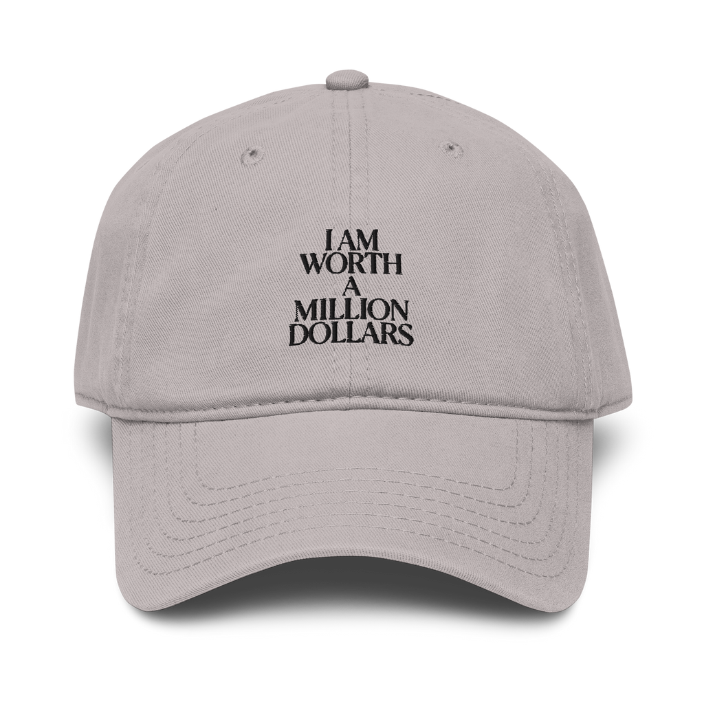 "I AM" WORTH Garment washed baseball cap