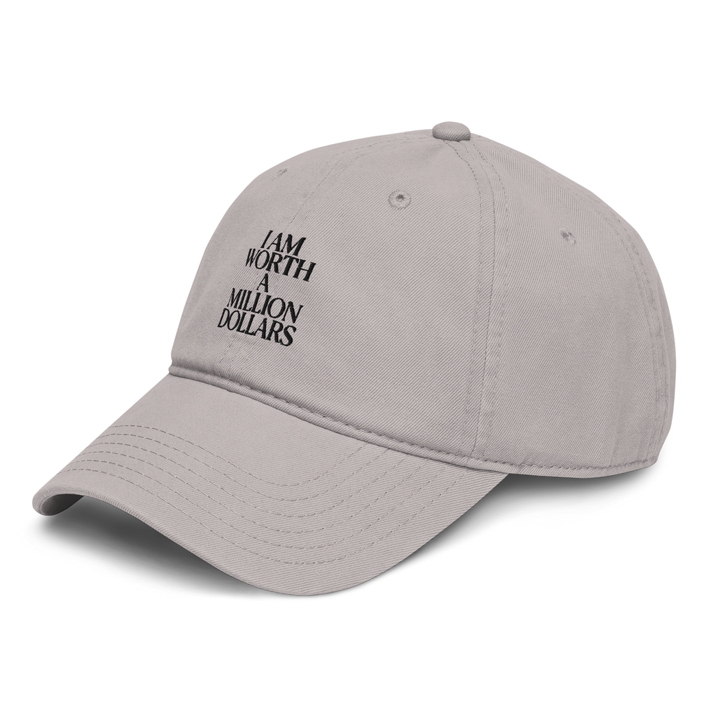 "I AM" WORTH Garment washed baseball cap