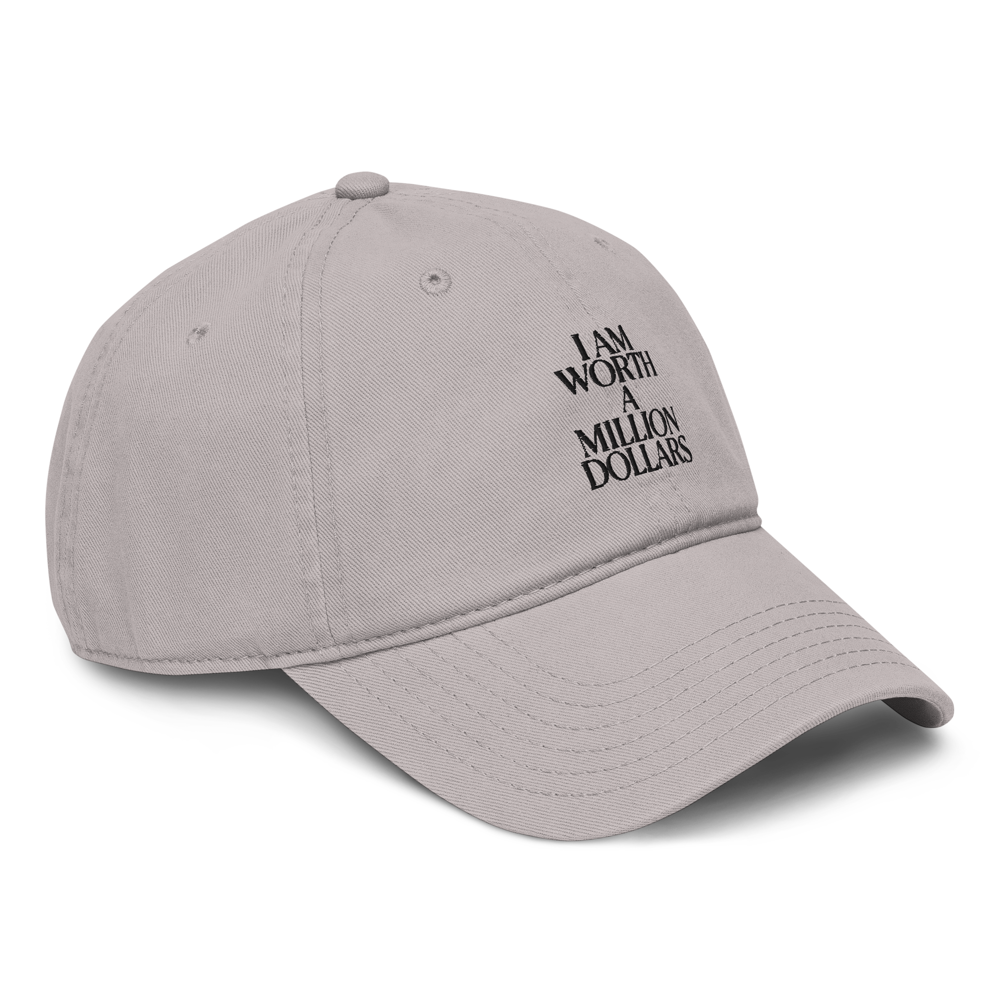 "I AM" WORTH Garment washed baseball cap