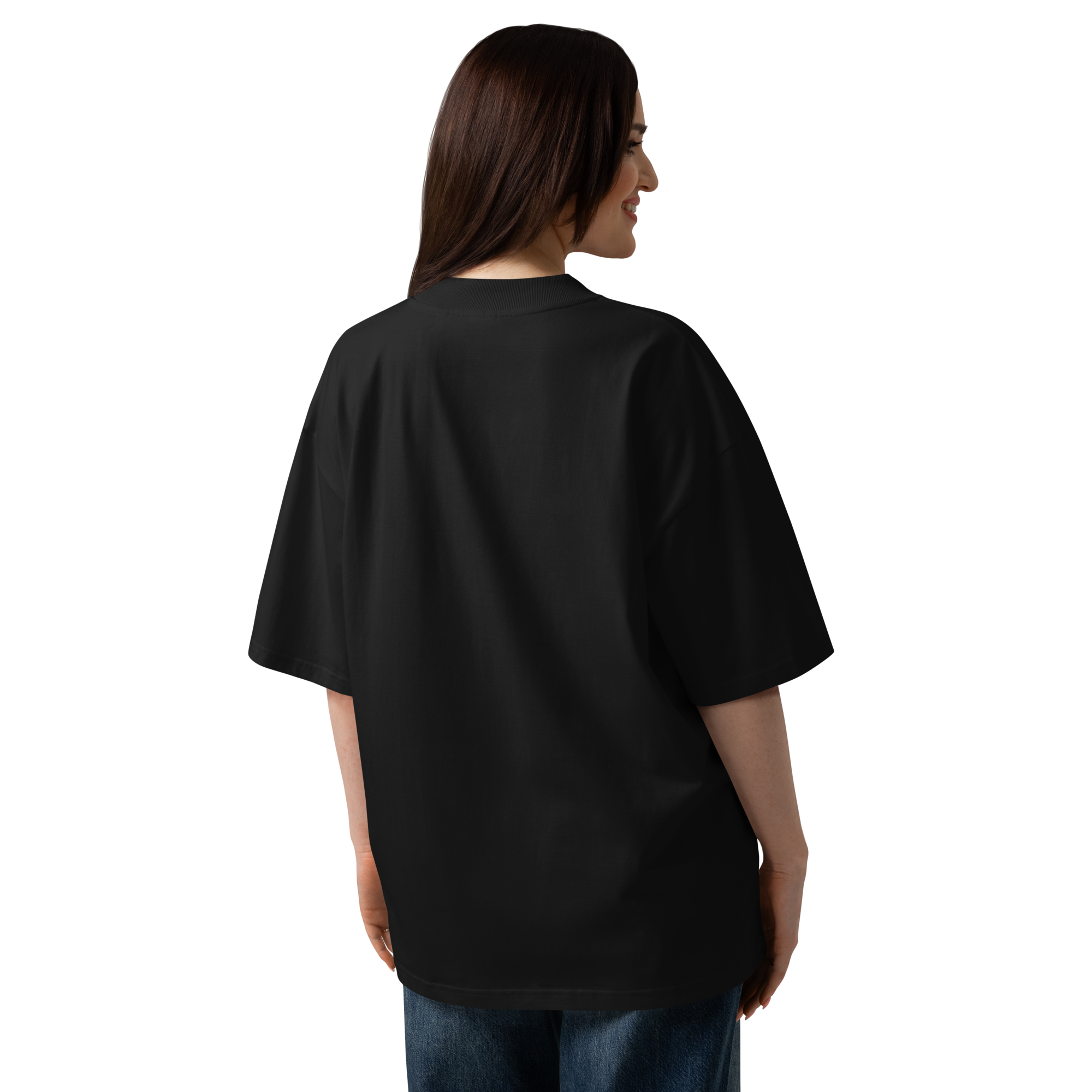 Magnetic Abundance Unisex Organic Cotton Oversized High Neck T Shirt