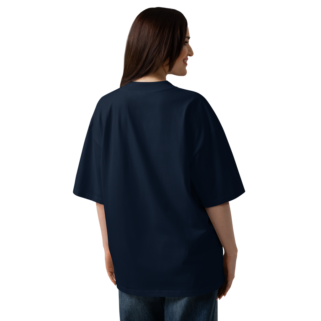 Magnetic Abundance Unisex Organic Cotton Oversized High Neck T Shirt
