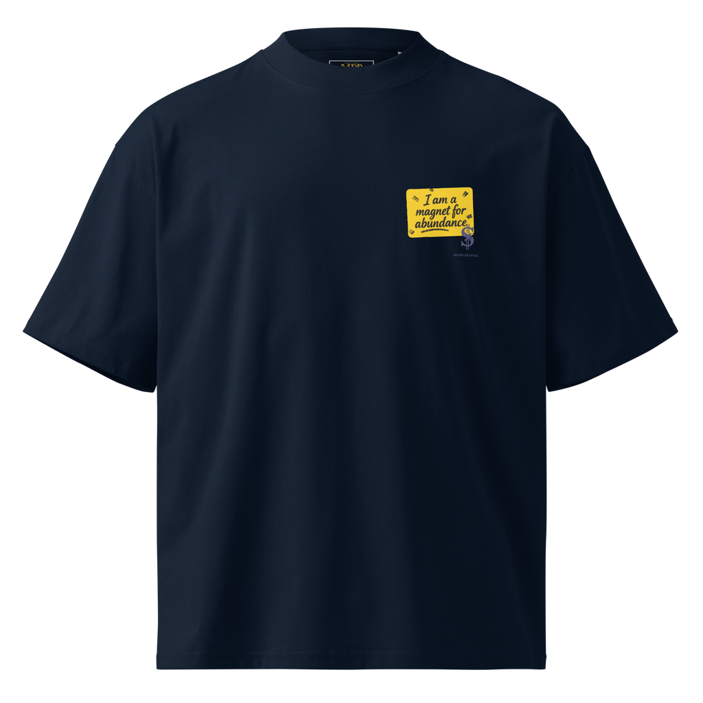 Magnetic Abundance Unisex Organic Cotton Oversized High Neck T Shirt