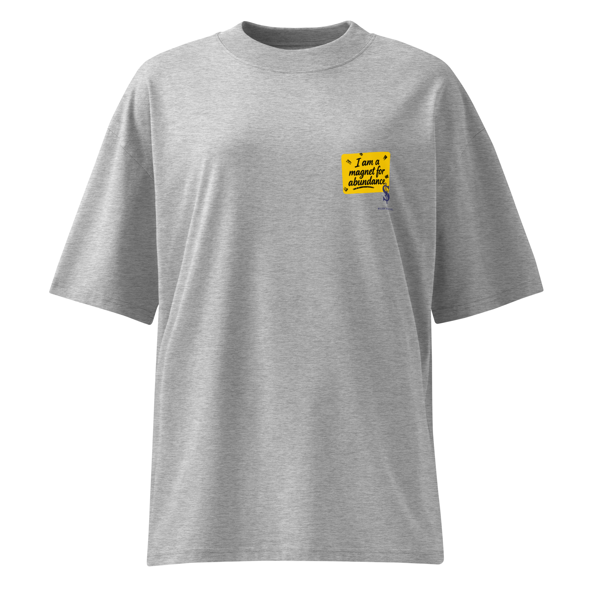 Magnetic Abundance Unisex Organic Cotton Oversized High Neck T Shirt