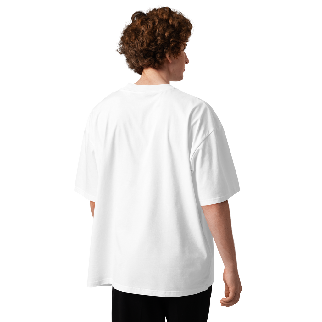Magnetic Abundance Unisex Organic Cotton Oversized High Neck T Shirt