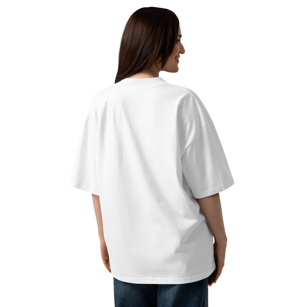Magnetic Abundance Unisex Organic Cotton Oversized High Neck T Shirt