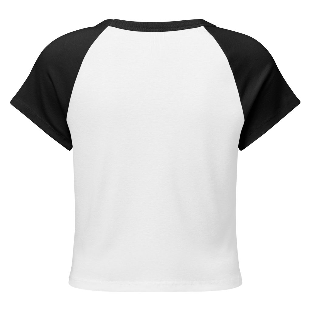 MDB Co Radiate Womens Micro Rib Raglan Baby Tee Cotton Blend