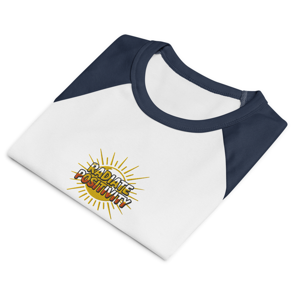 MDB Co Radiate Womens Micro Rib Raglan Baby Tee Cotton Blend