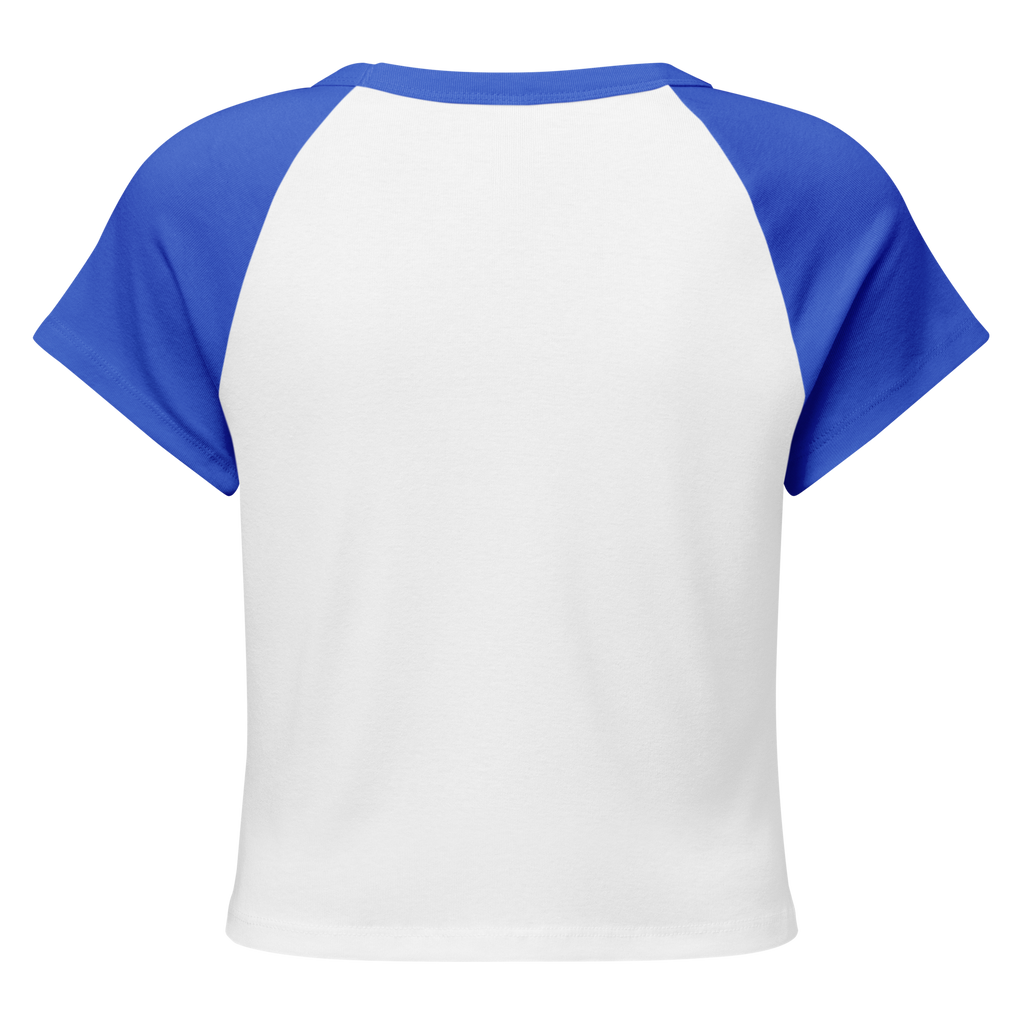 MDB Co Radiate Womens Micro Rib Raglan Baby Tee Cotton Blend