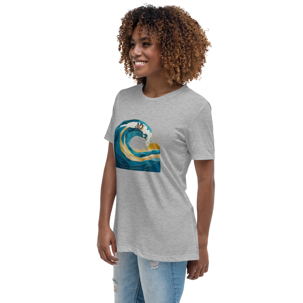 MDB Co Your Own Wave Womens Relaxed Cotton T Shirt Everyday Comfort