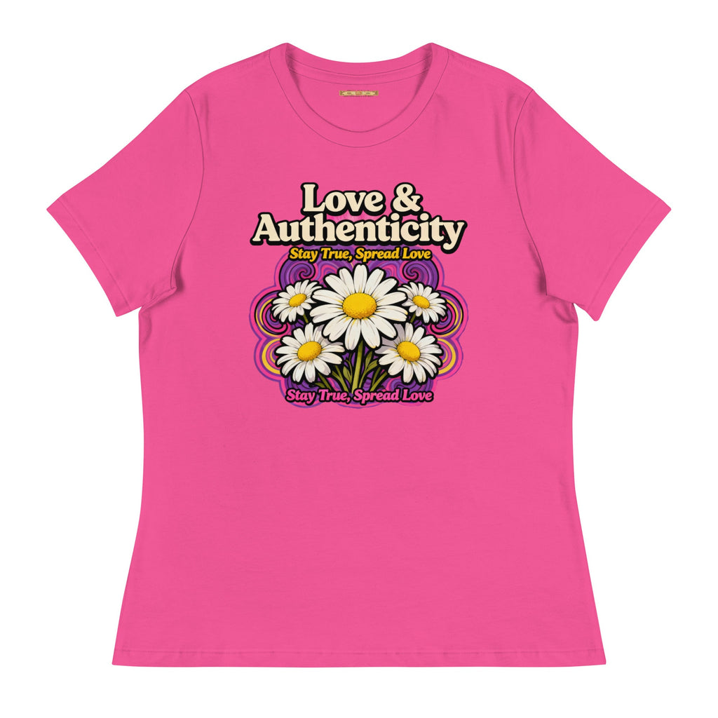 MDB Co.Love & Authenticity Womens Relaxed Fit Airlume Cotton T Shirt