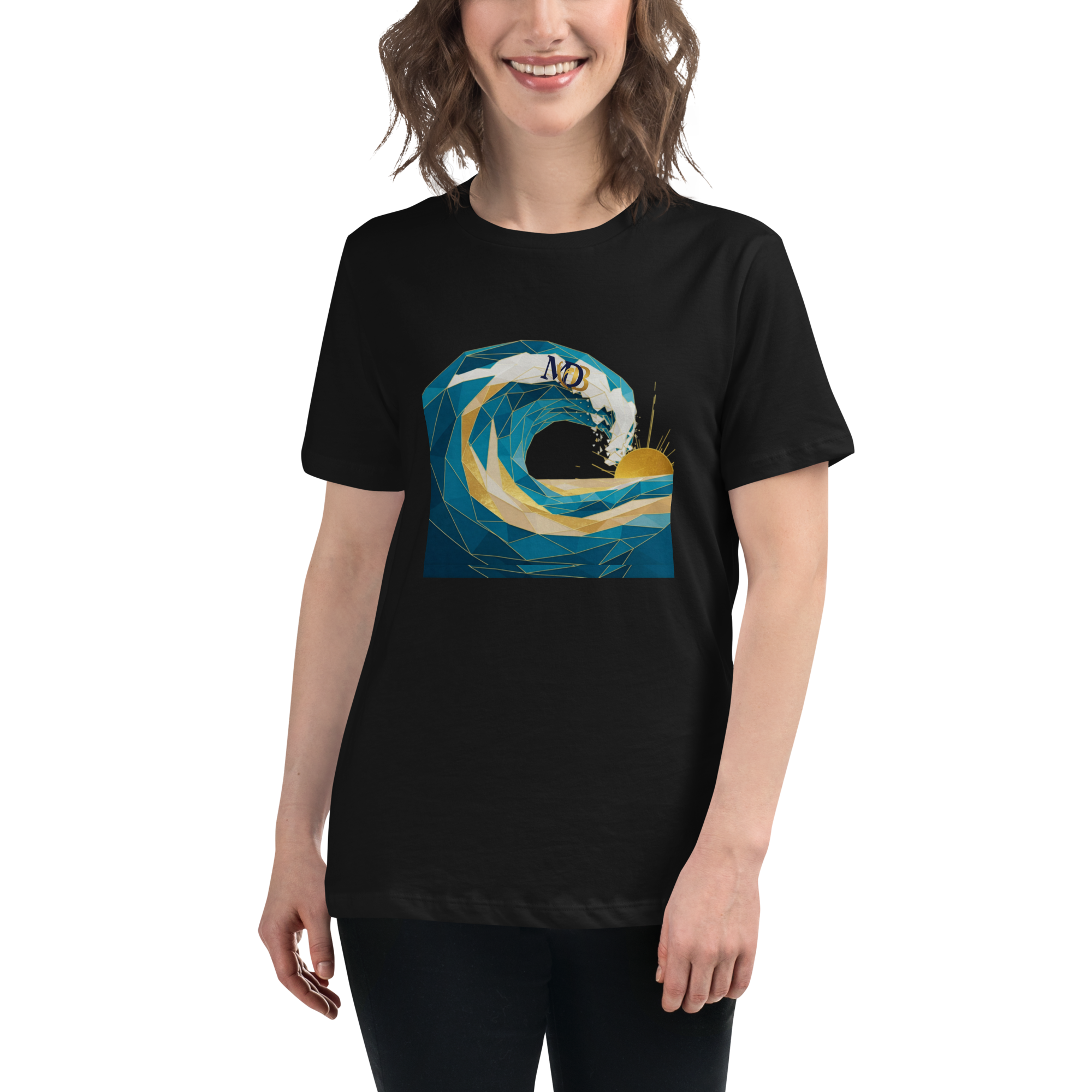 MDB Co Your Own Wave Womens Relaxed Cotton T Shirt Everyday Comfort