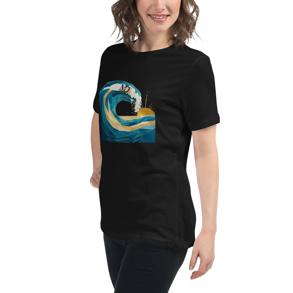 MDB Co Your Own Wave Womens Relaxed Cotton T Shirt Everyday Comfort