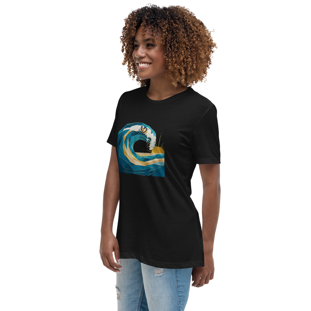 MDB Co Your Own Wave Womens Relaxed Cotton T Shirt Everyday Comfort