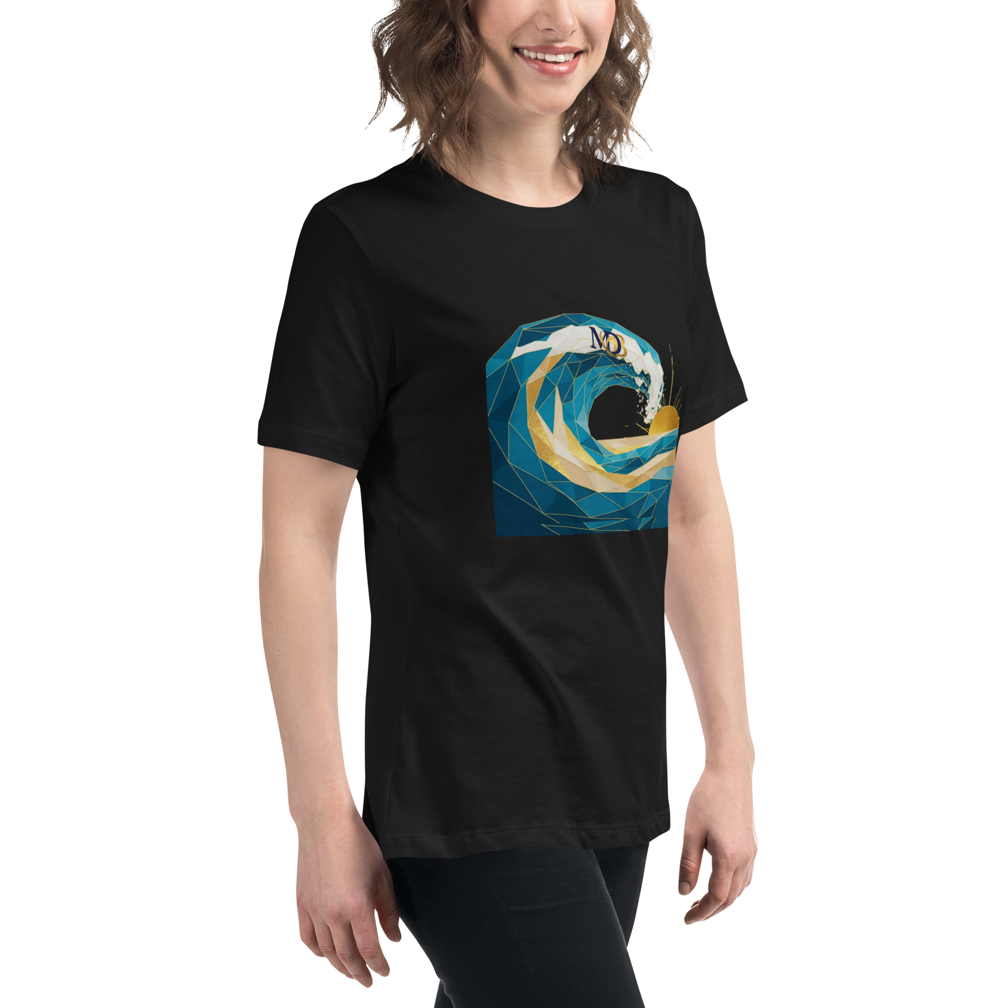 MDB Co Your Own Wave Womens Relaxed Cotton T Shirt Everyday Comfort
