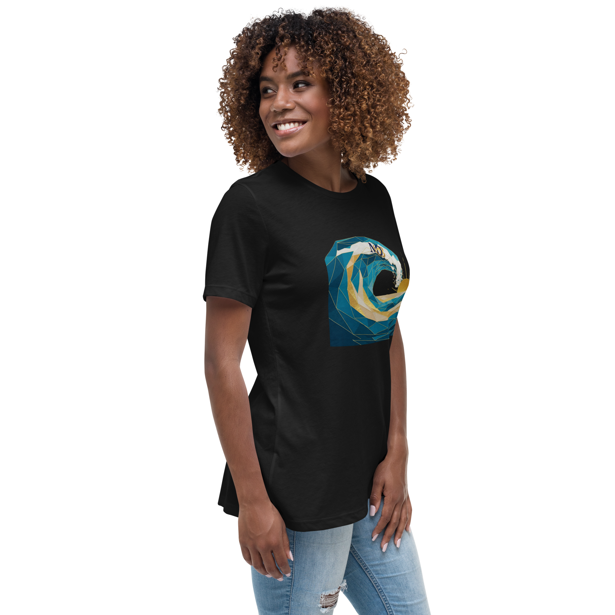 MDB Co Your Own Wave Womens Relaxed Cotton T Shirt Everyday Comfort