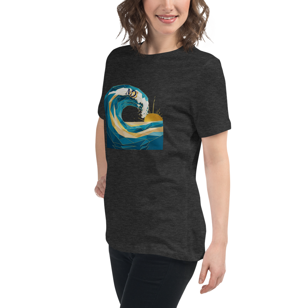MDB Co Your Own Wave Womens Relaxed Cotton T Shirt Everyday Comfort