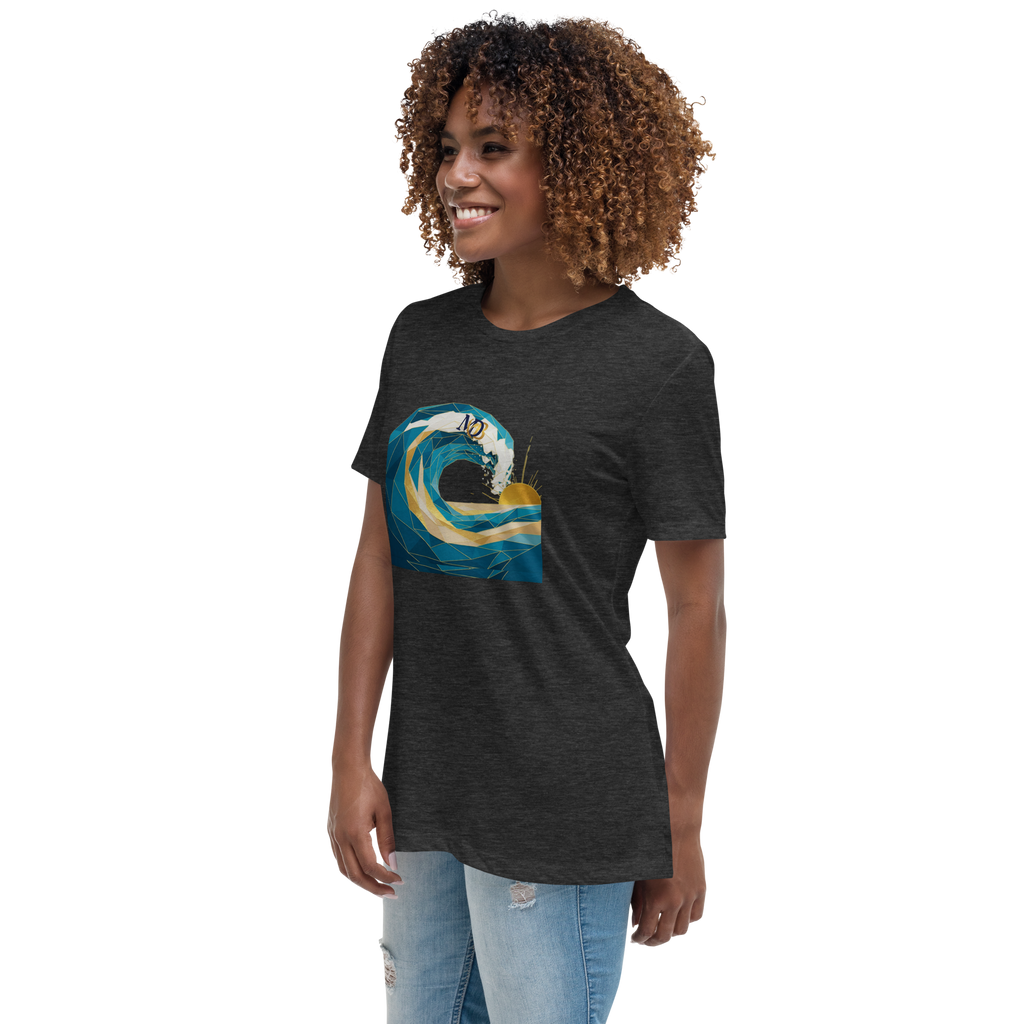 MDB Co Your Own Wave Womens Relaxed Cotton T Shirt Everyday Comfort