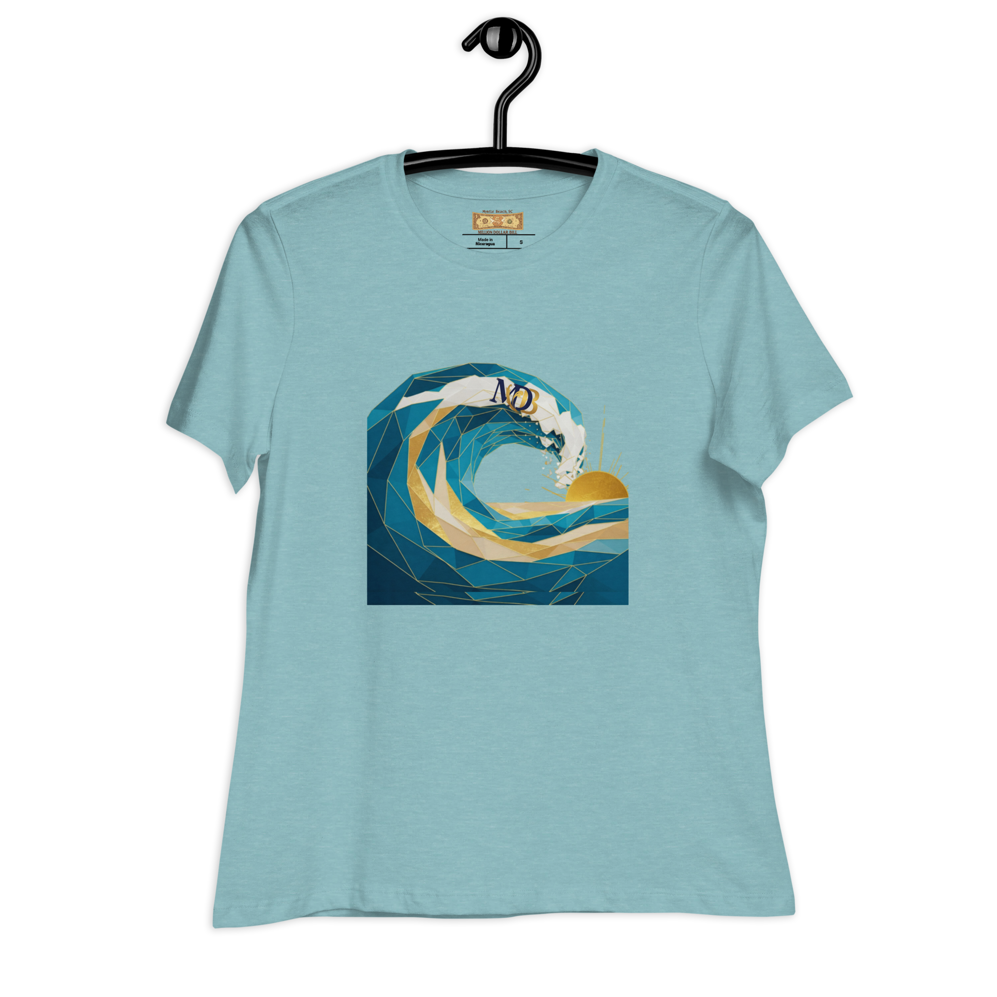 MDB Co Your Own Wave Womens Relaxed Cotton T Shirt Everyday Comfort