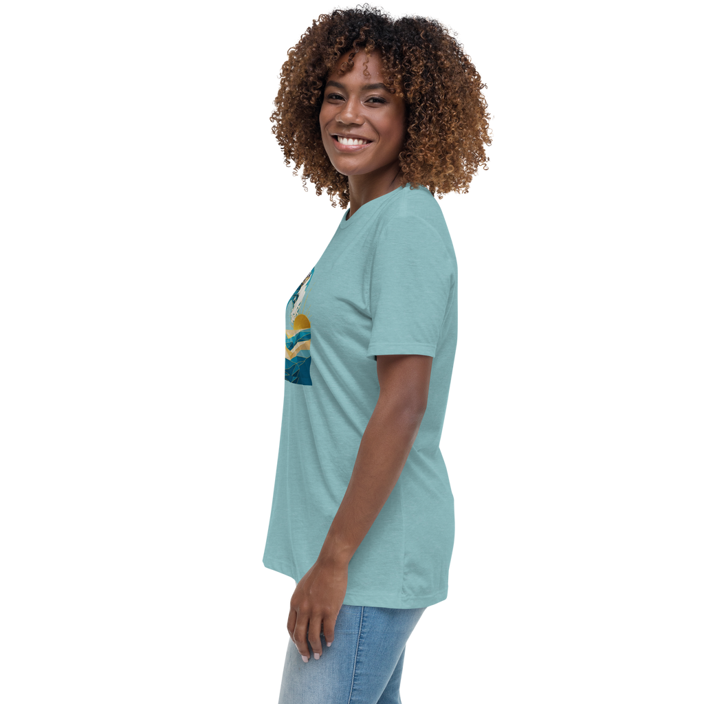 MDB Co Your Own Wave Womens Relaxed Cotton T Shirt Everyday Comfort