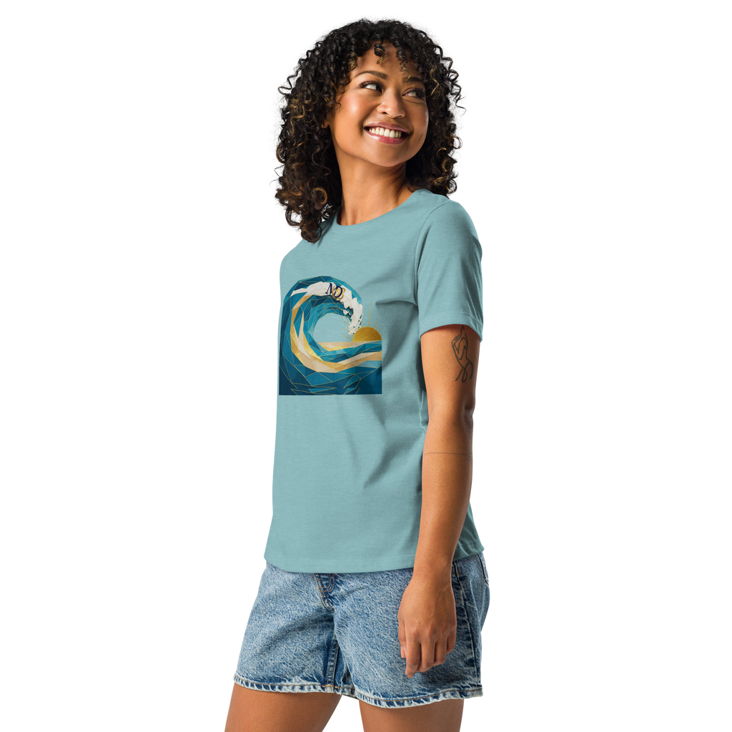 MDB Co Your Own Wave Womens Relaxed Cotton T Shirt Everyday Comfort