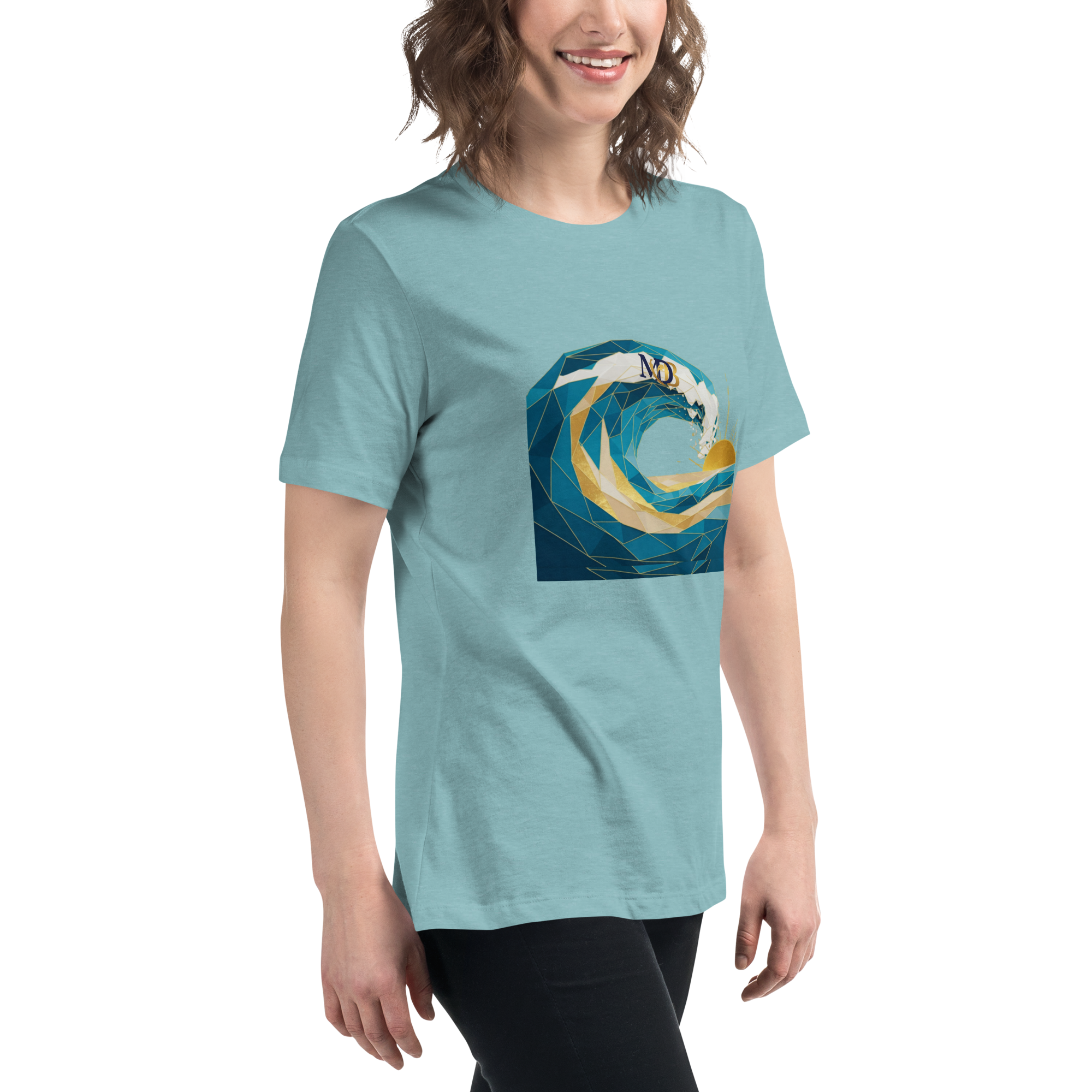 MDB Co Your Own Wave Womens Relaxed Cotton T Shirt Everyday Comfort