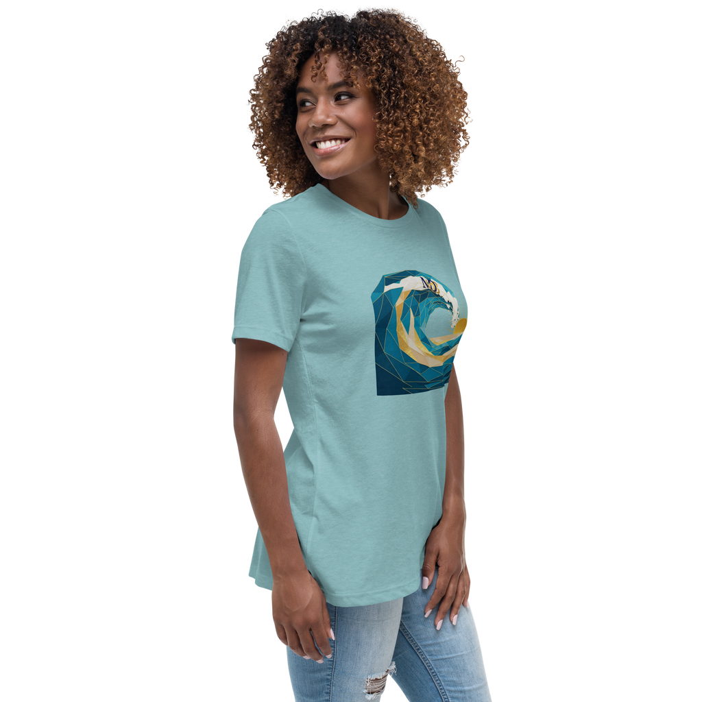MDB Co Your Own Wave Womens Relaxed Cotton T Shirt Everyday Comfort