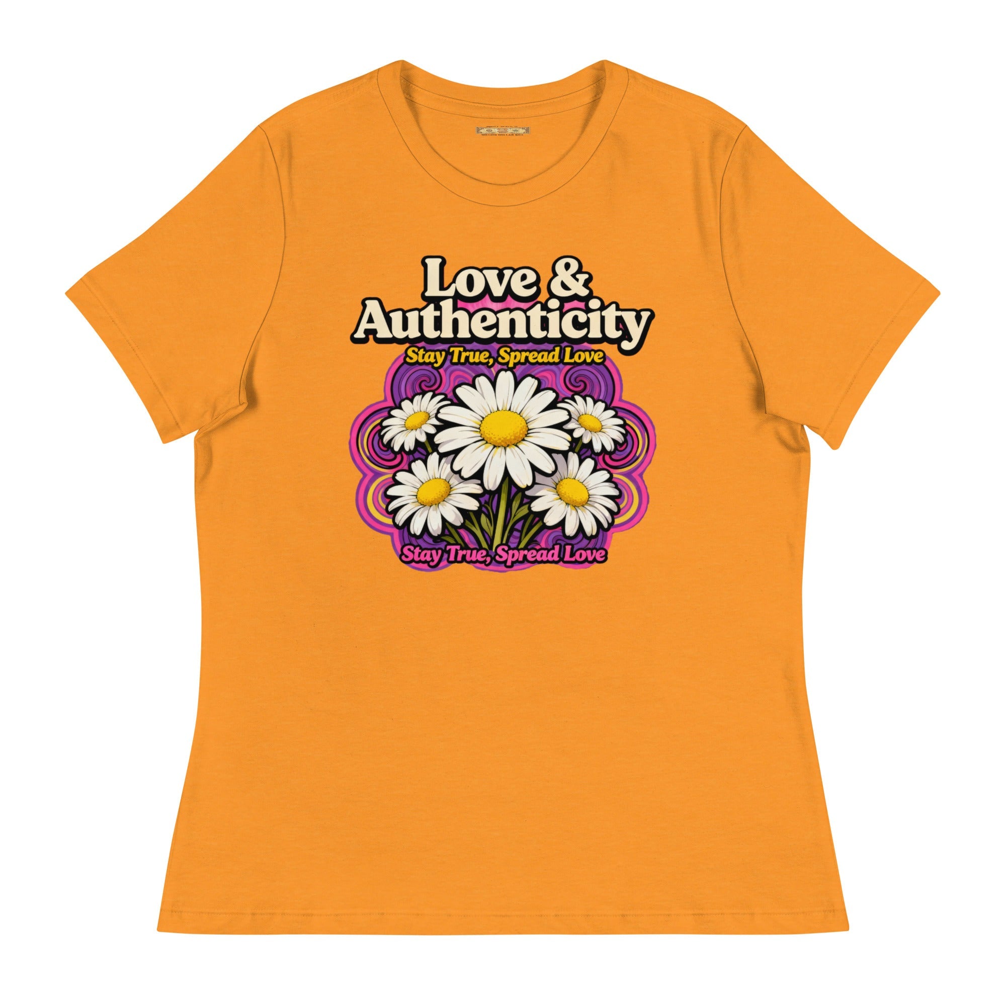 MDB Co.Love & Authenticity Womens Relaxed Fit Airlume Cotton T Shirt