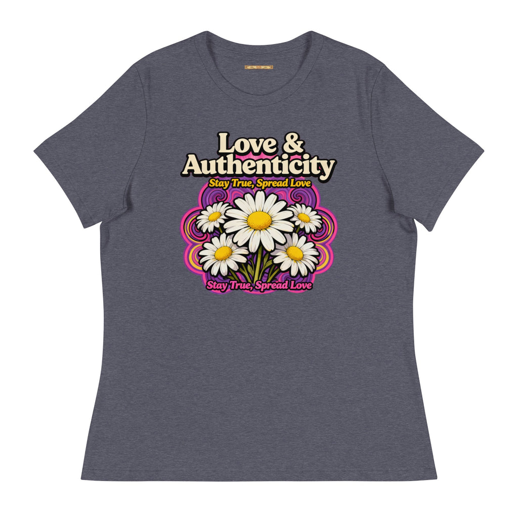MDB Co.Love & Authenticity Womens Relaxed Fit Airlume Cotton T Shirt