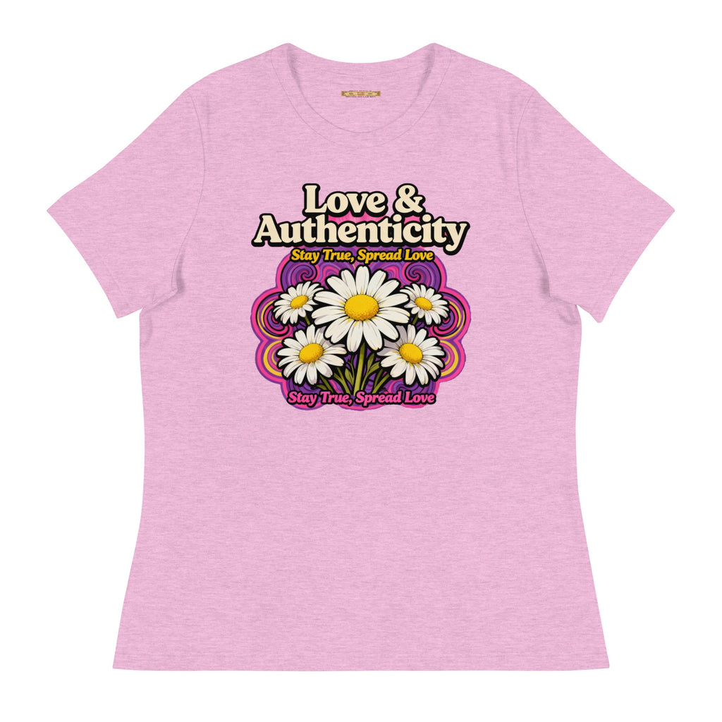 MDB Co.Love & Authenticity Womens Relaxed Fit Airlume Cotton T Shirt