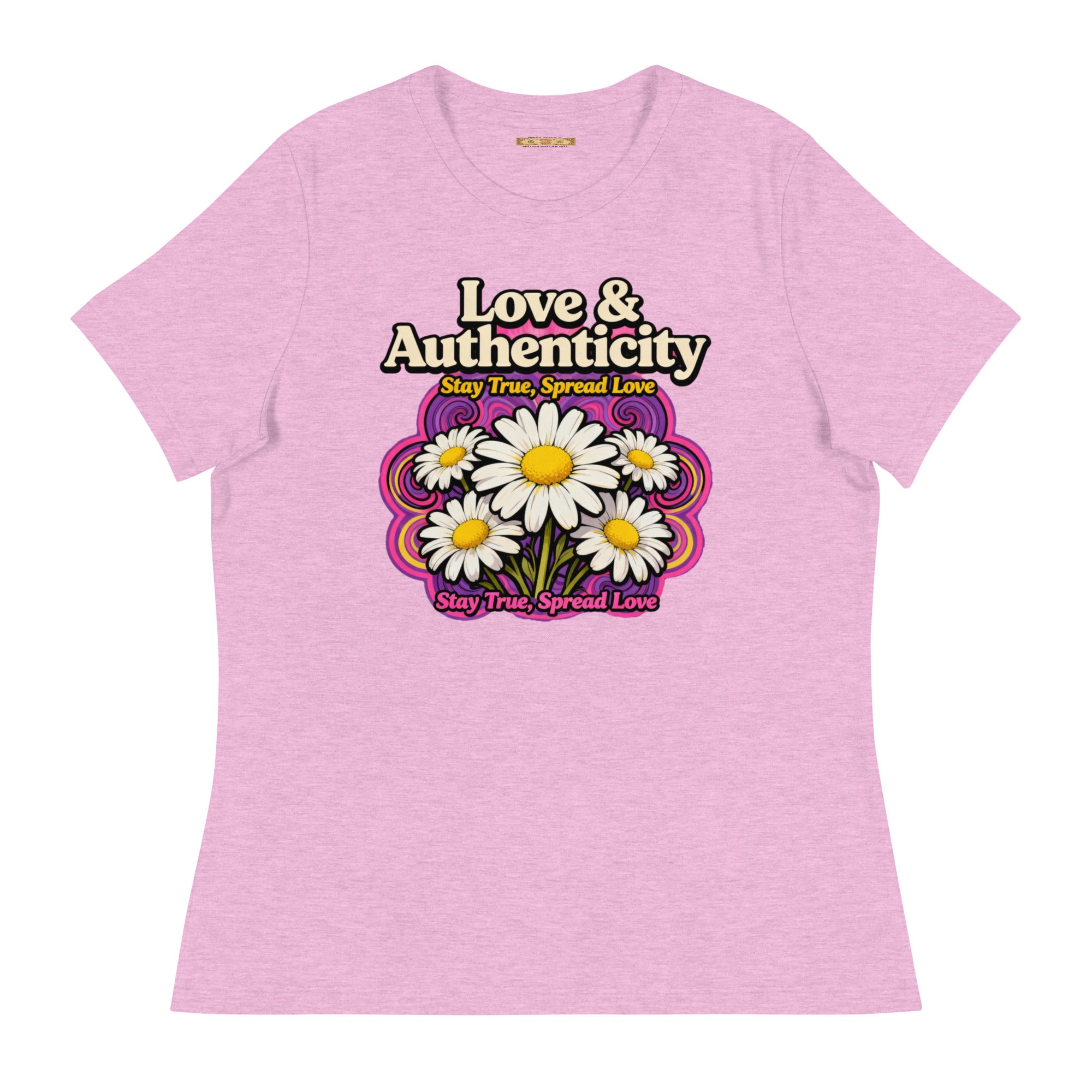 MDB Co.Love & Authenticity Womens Relaxed Fit Airlume Cotton T Shirt